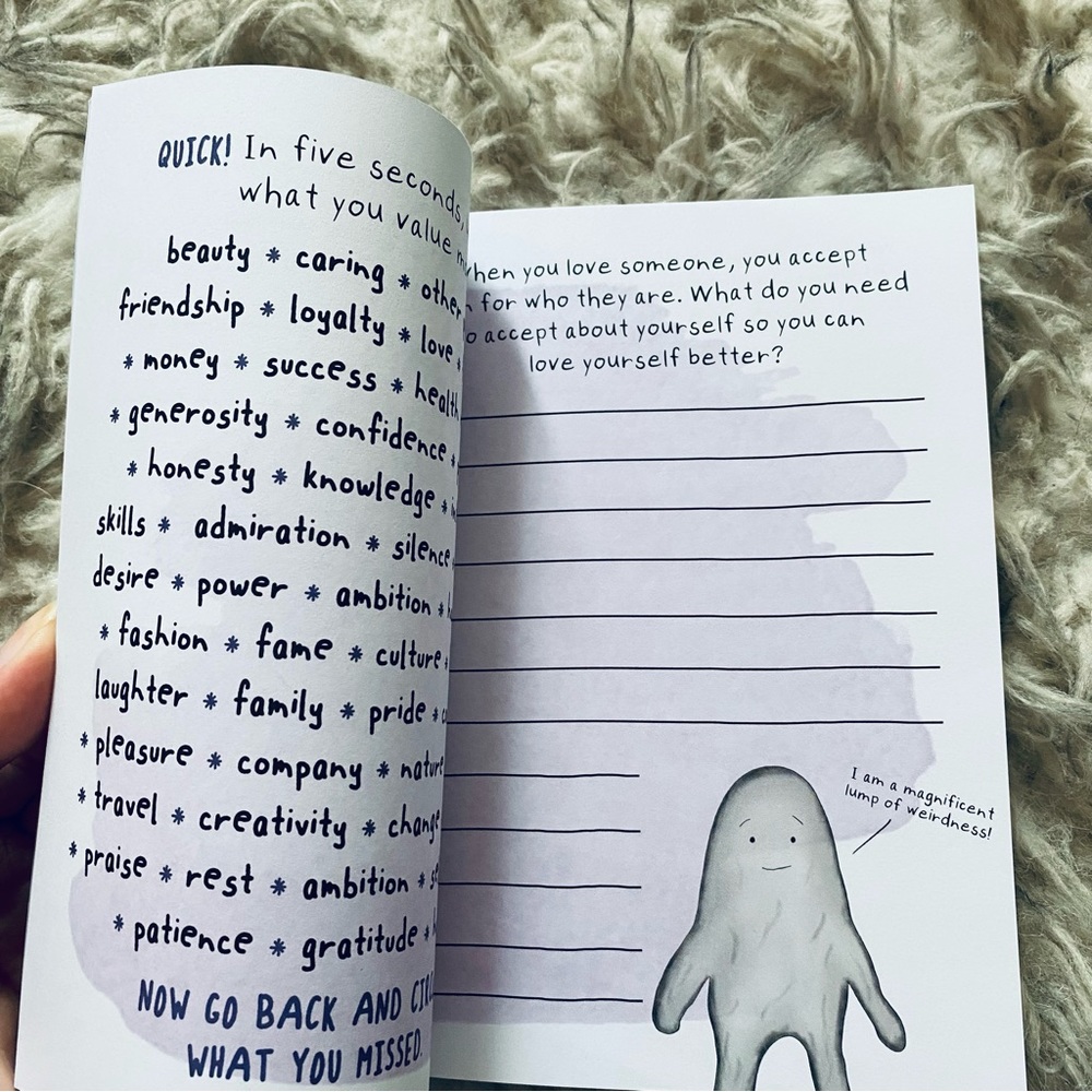 Sweatpants & Coffee The Anxiety Blob Comfort & Encouragement Journal Book NEW - Picture 8 of 8